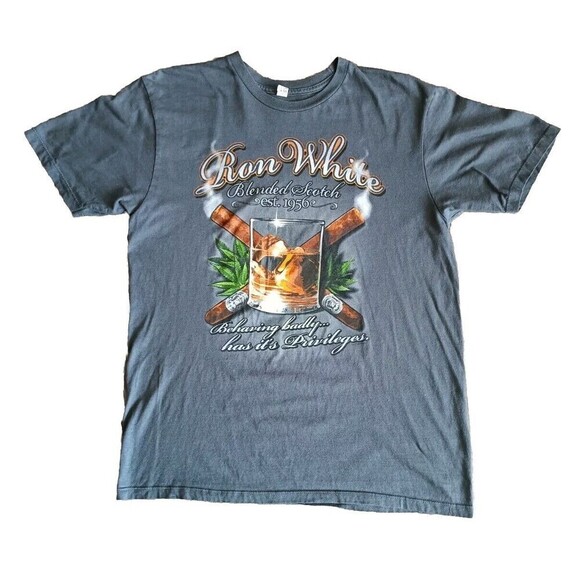 Ron White T-Shirt Men's Size Medium Comedy Graphic Gray Short Sleeve - Picture 1 of 8